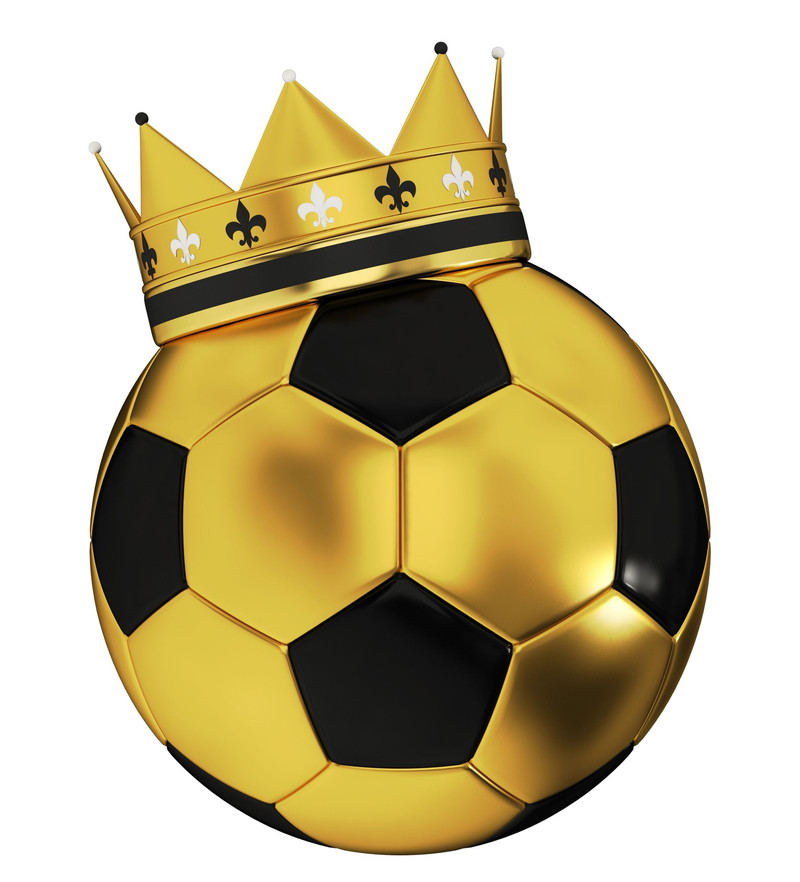 金のサッカーボール